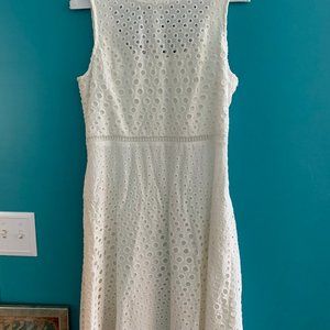 Ivory eyelet SS dress